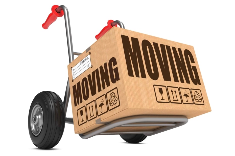 Moving Box on Hand Truck